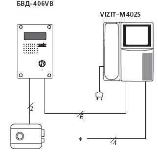 Схема подключения vizit m402